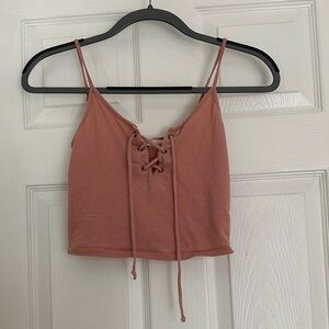 Papaya Lace-Up Mauve Camisole